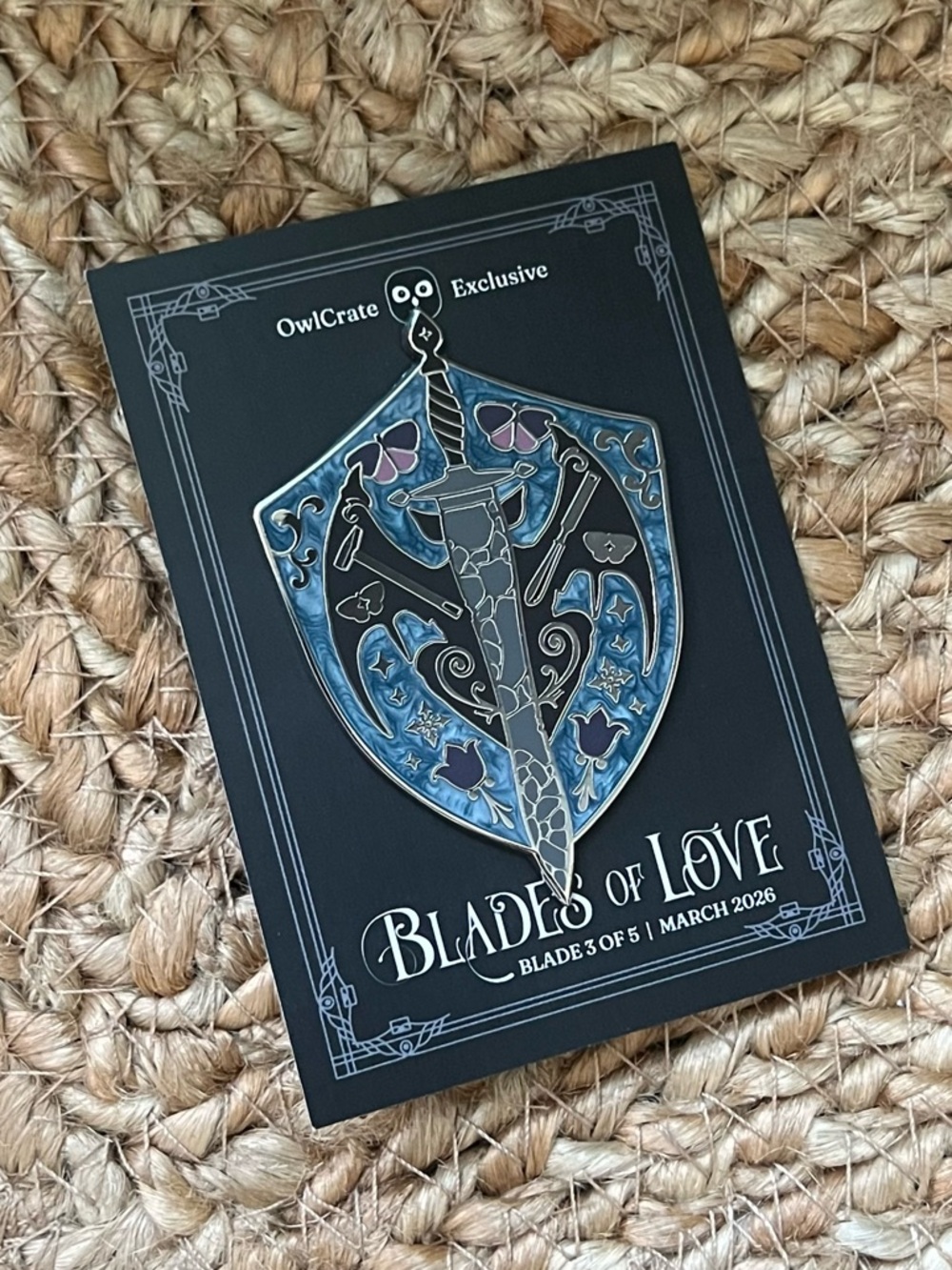 OwlCrate Exclusive "Blades of Love" The Knight and the Moth Enamel Pin
